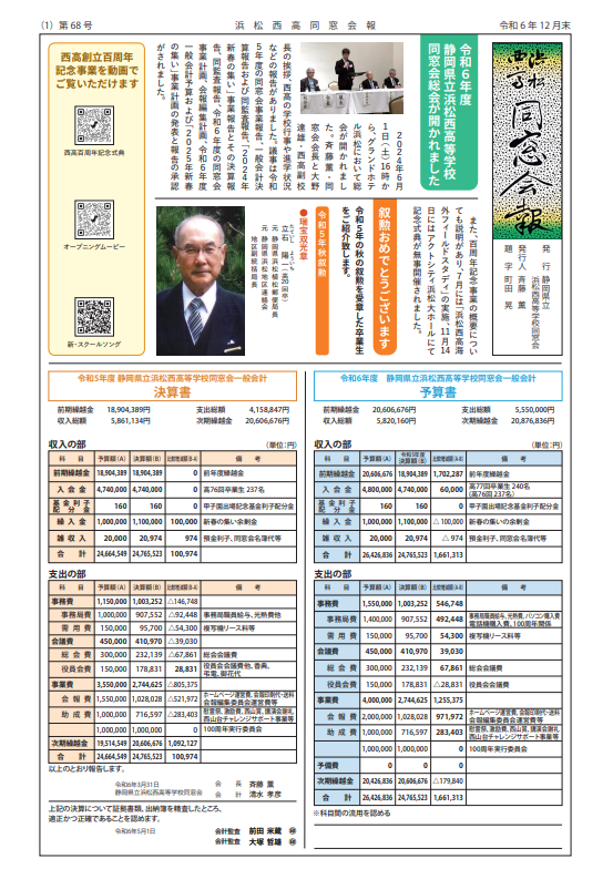 令和6年度同窓会報